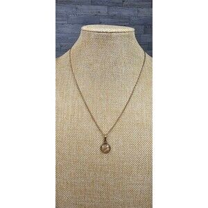 Vtg 14K Gold Filled Necklace with Genuine Gold Nuggets Pendant 18"L